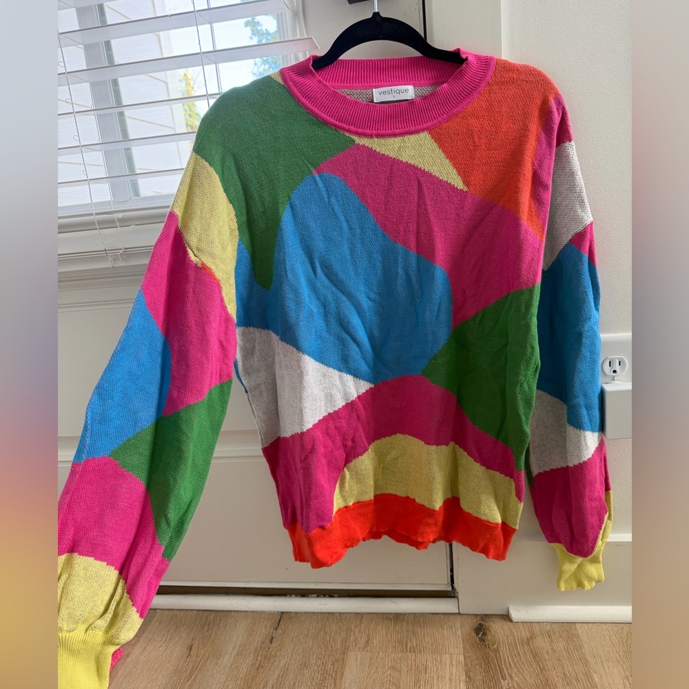 Vestique Multicolor Abstract Crewneck Sweater